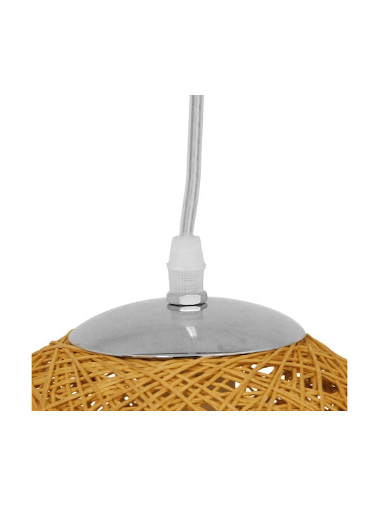 GloboStar Ra Pendant Light Brown Boho with Socket E27 20cm