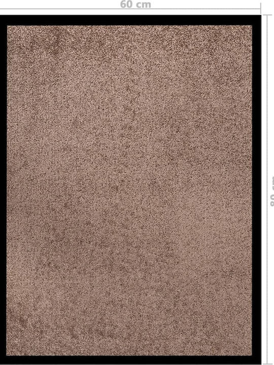 vidaXL Entrance Mat Carpet with Anti-slip Backing Coffee 60x80cm