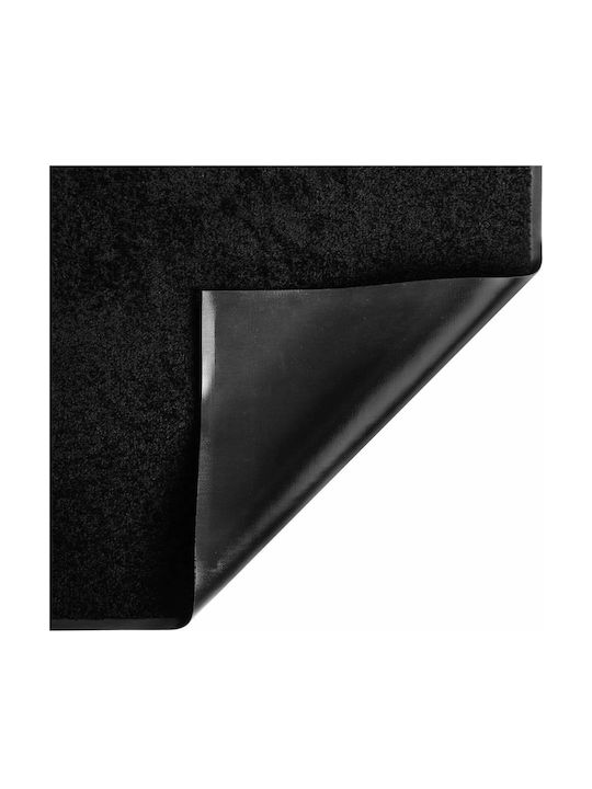 vidaXL Entrance Mat Carpet with Anti-slip Backing Black 60x80cm