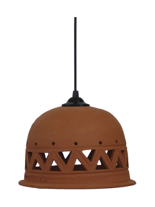 Heronia Bell Pendant Light Single-Light Bell for Socket E27 Brown