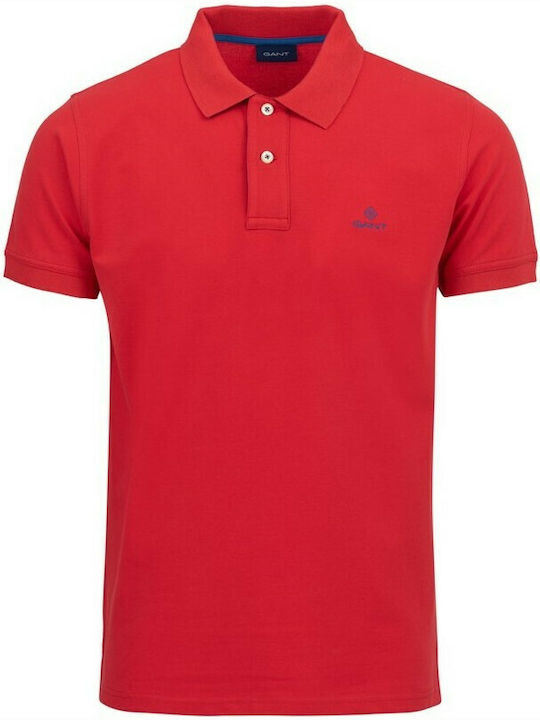 Gant Ανδρικό T-shirt Polo Κόκκινο