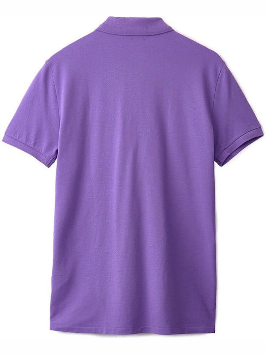 Polo Short Sleeve Blouse Purple