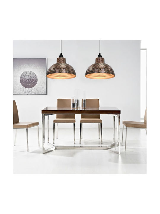vidaXL Pendant Light Copper Bell with Socket E27 26x16cm