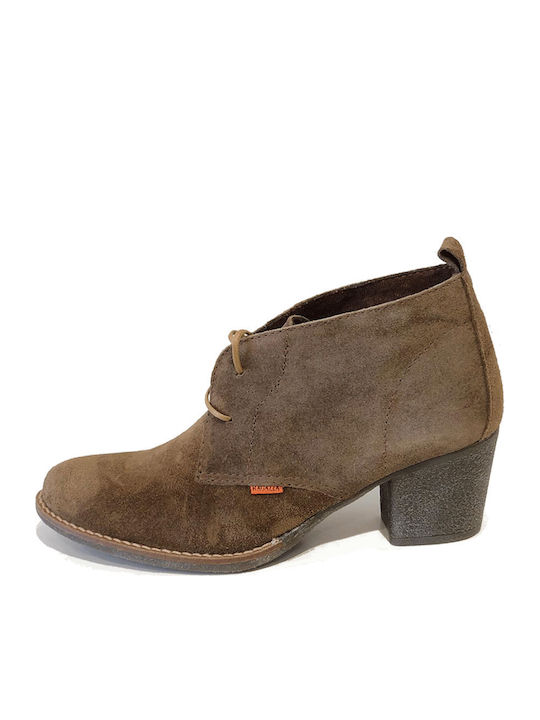 Suede Women's Ankle Boots with Medium Heel Puro