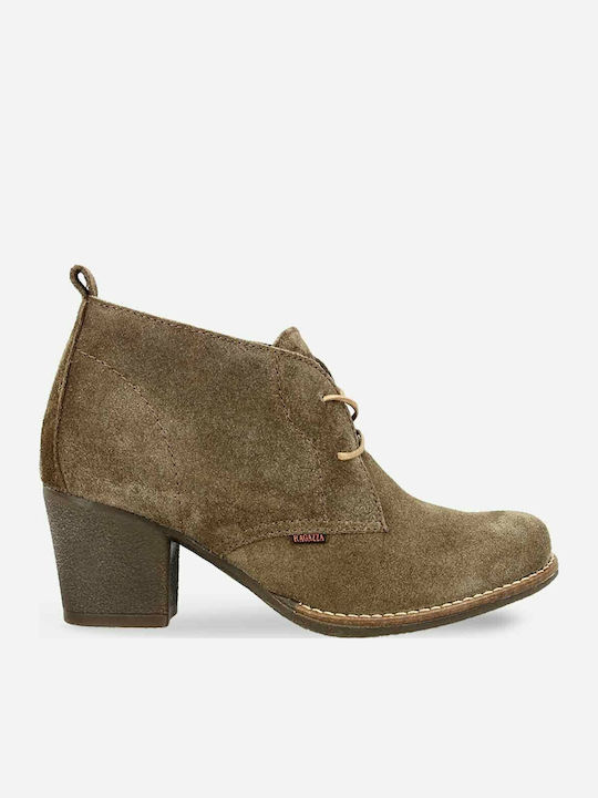 Suede Women's Ankle Boots with Medium Heel Puro