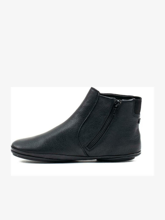 Right Leather Women's Ankle Boots Black