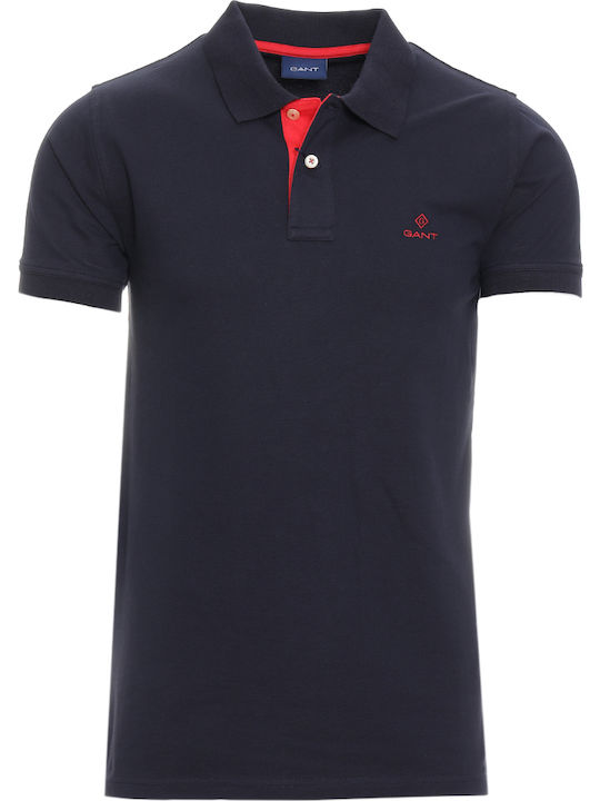 Gant Ανδρικό T-shirt Κοντομάνικο Polo Navy