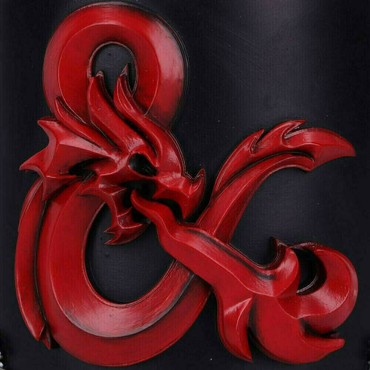Nemesis Now Dungeons & Dragons Tankard Logo Ποτήρι Μπύρας από Πλαστικό σε Μαύρο Χρώμα