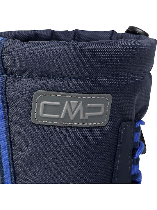 Kids Snow Ankle Boots with Laces Blue