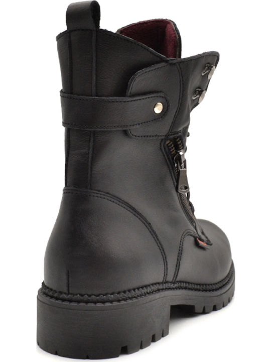 Leather Women's Ankle Boots Black