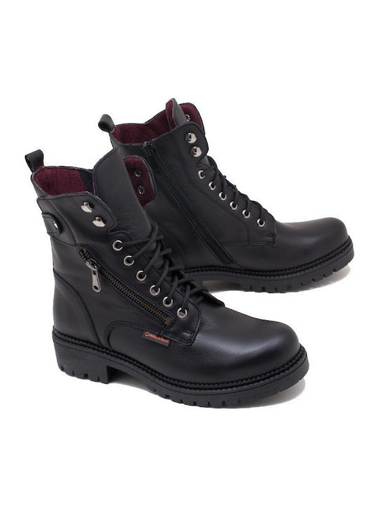 Leather Women's Ankle Boots Black
