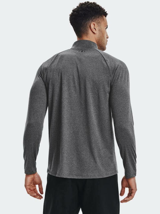 Athletic Long Sleeve Blouse Carbon Heather