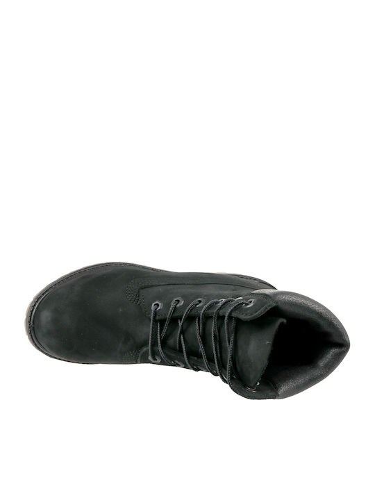 Buty 6inch Premium Δερμάτινα Γυναικεία Αρβυλάκια με Μεσαίο Τακούνι Μαύρα