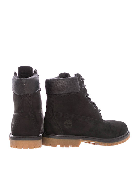 Buty 6inch Premium Δερμάτινα Γυναικεία Αρβυλάκια με Μεσαίο Τακούνι Μαύρα