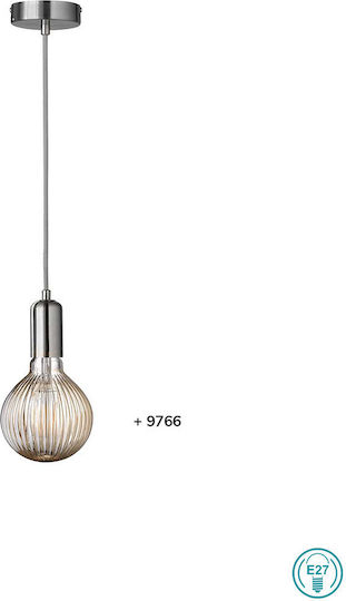Wofi Pendant Light Silver with Socket E27 10cm