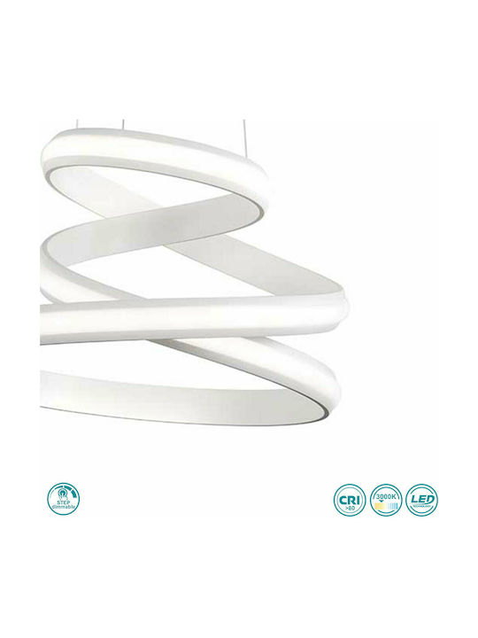 Wofi Tess Pendant Light White 41cm