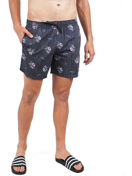 Ανδρικό Μαγιό Σορτς Off Black Floral 201.EM507.15-OFF-BLACK