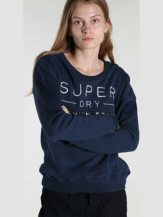 Applique Γυναικείο Φούτερ Navy Μπλε