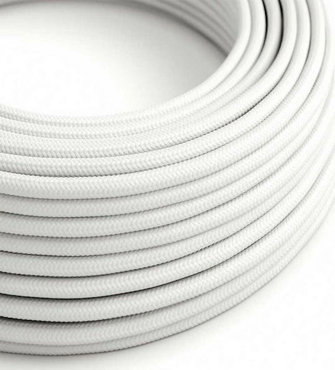 VK Lighting Fabric Cable 2x0.75mm² 1m in White Color 1m 47143-041654