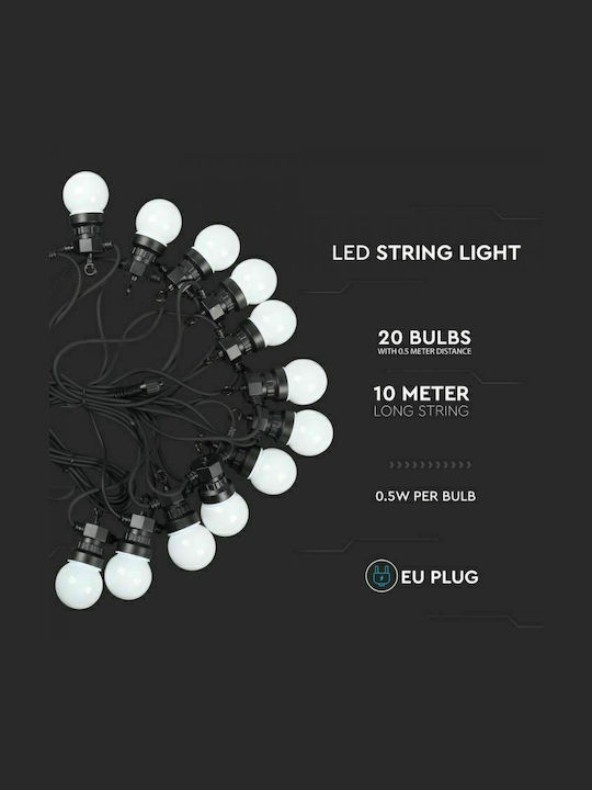 V-TAC Outdoor Light String 10m