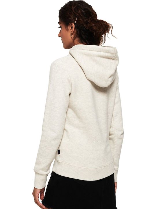 Superdry Premium Sequin Women's Hooded Sweatshirt Grey Marl