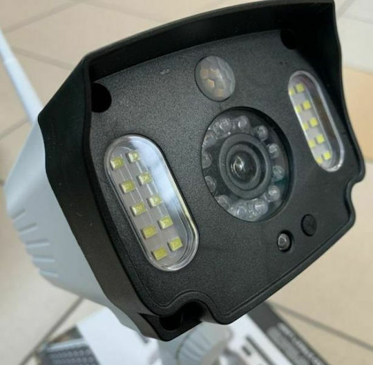 T-28 Solar Dummy Surveillance Bullet Camera with LED Lighting White