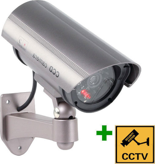 Factory Dummy με Led IR-003 Dummy Surveillance Bullet Camera Silver