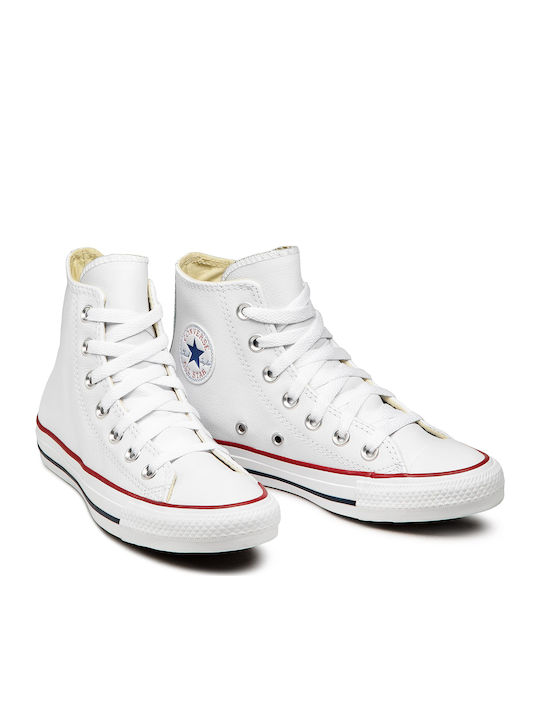 Chuck Taylor All Star Leather Μποτάκια Λευκά