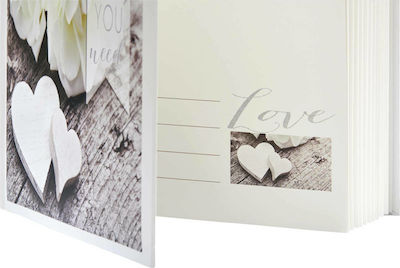 Walther Rice Paper Wedding Photo Album with 50 Pages White Love Is All You Need Book 28x30.5cm