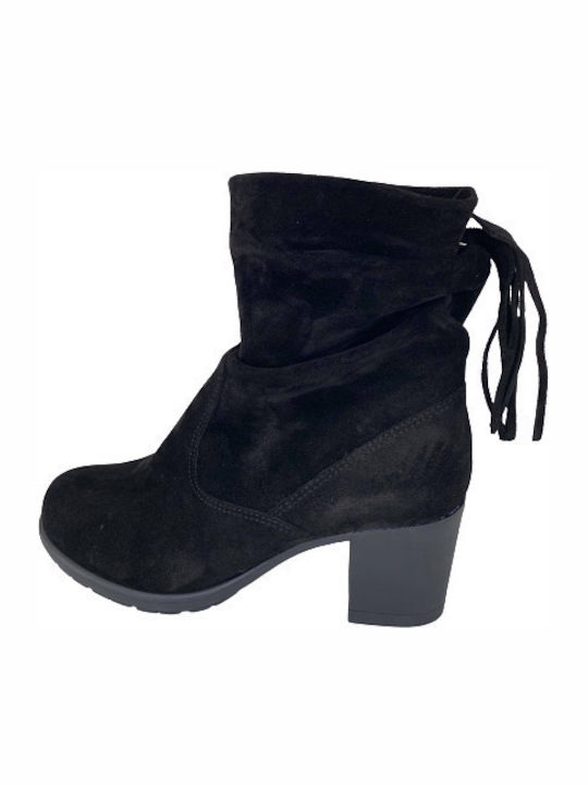 Wildleder Stiefeletten Damen Schwarz