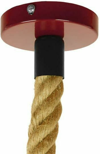 GloboStar Iscar Pendant Light Red Bell with Socket E27 36x36x31cm