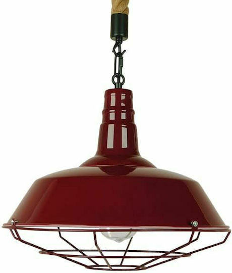 GloboStar Iscar Pendant Light Red Bell with Socket E27 36x36x31cm
