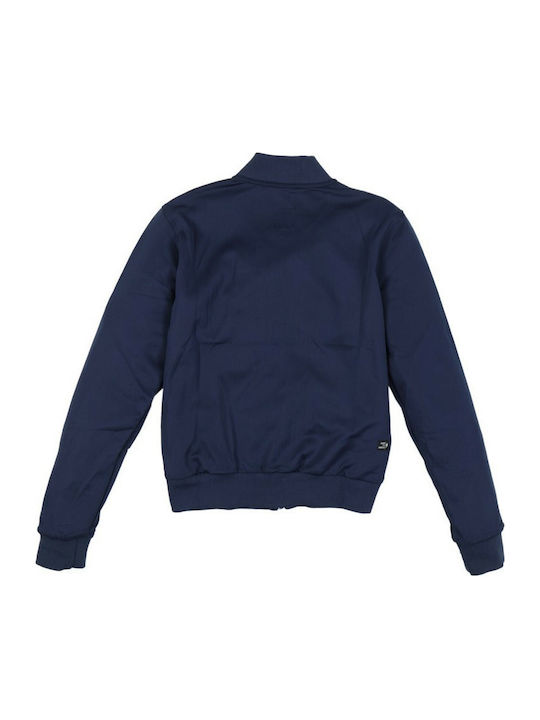 Kurzärmlige Damen-Sportliche Strickjacke Marineblau