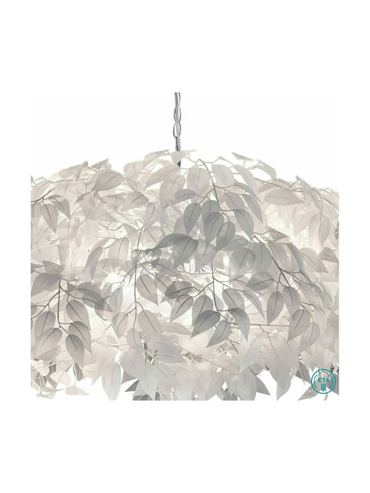Trio Lighting Κρεμαστό Φωτιστικό Λευκό Καμπάνα με Ντουί E14 70x150εκ.