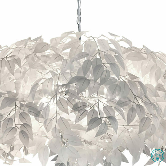 Trio Lighting Κρεμαστό Φωτιστικό Λευκό Καμπάνα με Ντουί E14 70x150εκ.