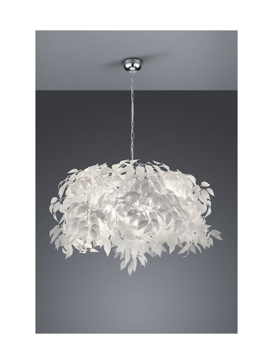 Trio Lighting Κρεμαστό Φωτιστικό Λευκό Καμπάνα με Ντουί E14 70x150εκ.