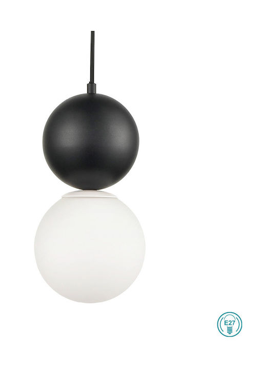 Viokef Stone D180 Pendant Light Suspension Ball for Socket G9 Black