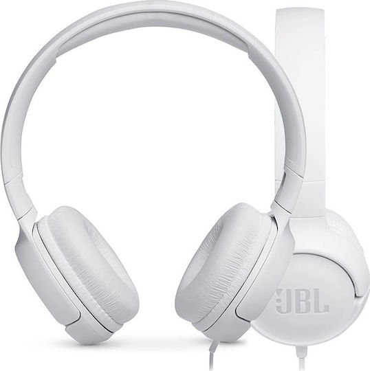JBL Tune 500 Wired On Ear Headphones White