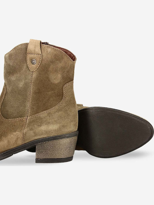 Suede Women's Cowboy Boots with Medium Heel Puro