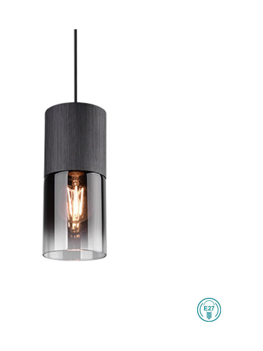 Trio Lighting Robin Adjustable Pendant Light Black with Socket E27 10x23x150cm