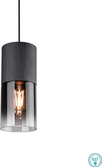 Trio Lighting Robin Регулируема Висящо Осветително Тяло Черен с Цокъл E27 10x23x150см.