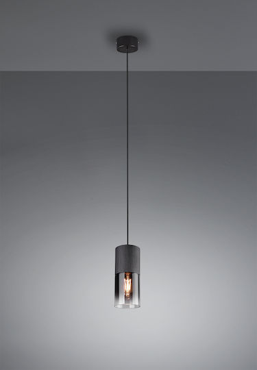 Trio Lighting Robin Регулируема Висящо Осветително Тяло Черен с Цокъл E27 10x23x150см.