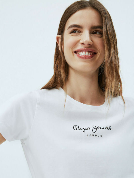 Pepe Jeans Virginia Femeie Tricou Alb