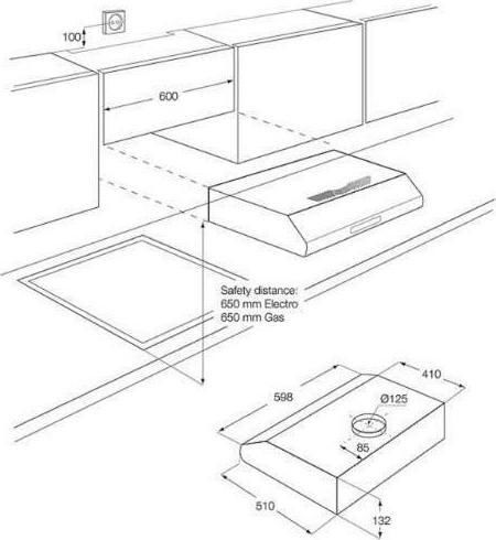 Electrolux Ελεύθερος Απορροφητήρας 60cm Inox