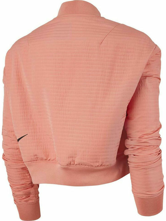Κοντό Γυναικείο Bomber Jacket Ροζ