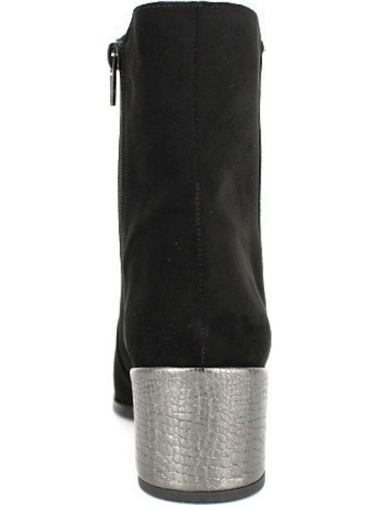 Wildleder Stiefeletten Damen Schwarz