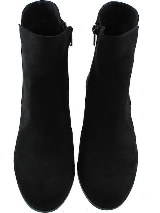 Wildleder Stiefeletten Damen Schwarz