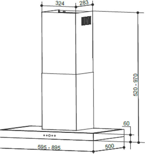 Faber TSP X A60 2LS Каминен аспиратор 60см Inox