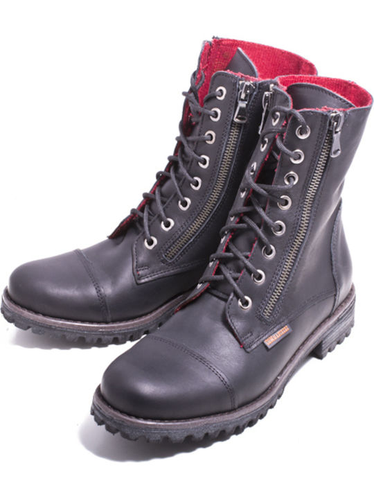 Leather Women's Ankle Boots Black