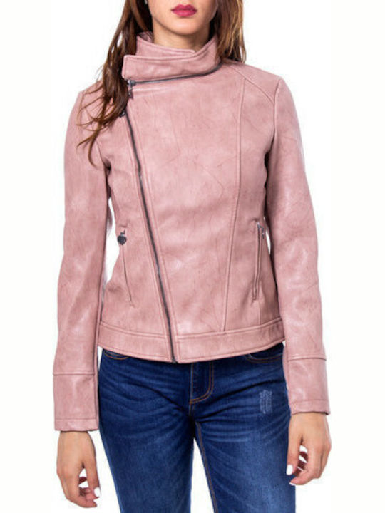 Dante Γυναικείο Biker Jacket Ροζ